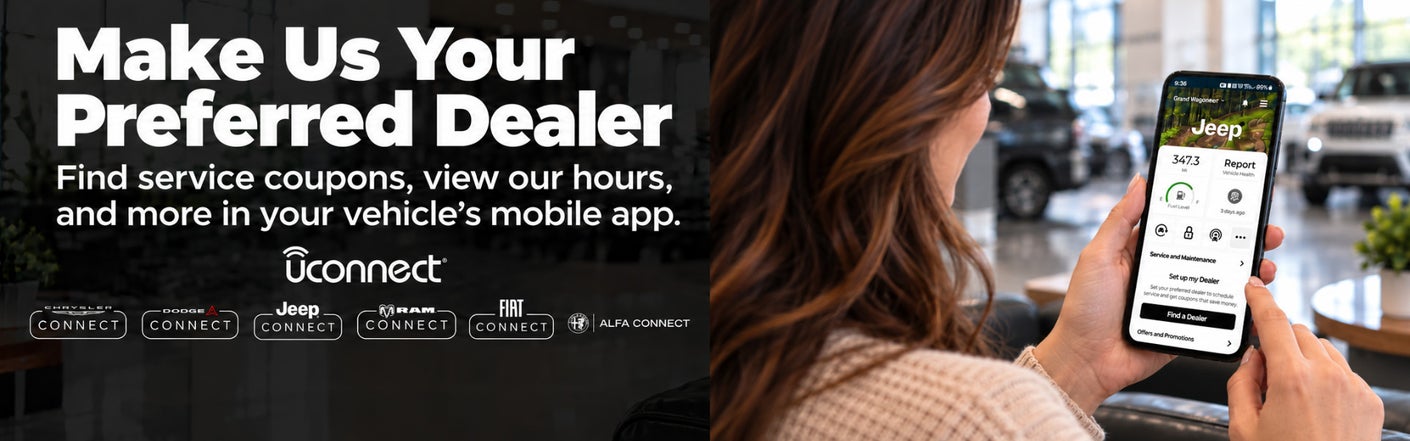 uconnect®: elíjanos como su concesionario preferido | Chrysler Dodge Jeep Ram del condado de Seminole, en Sanford (Florida)