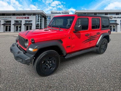 Jeep Wrangler Sport de 4 puertas y tracción 4x4, modelo 2024