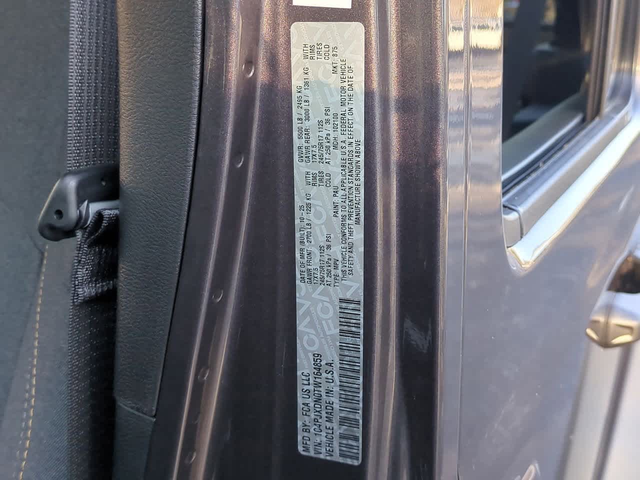 2026 Jeep Wrangler WRANGLER 4-DOOR SPORT