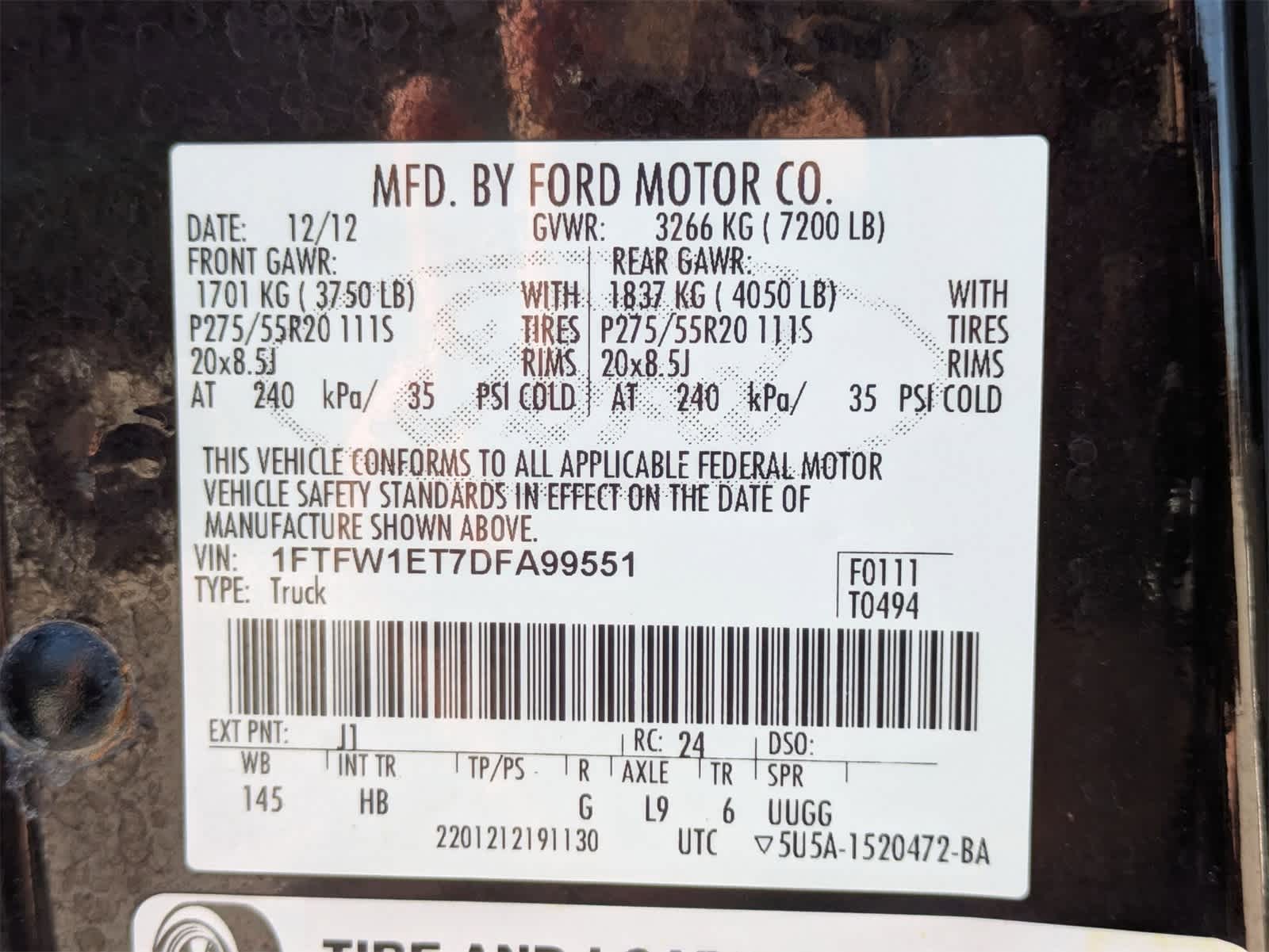 Ford F-150 LARIAT 2013