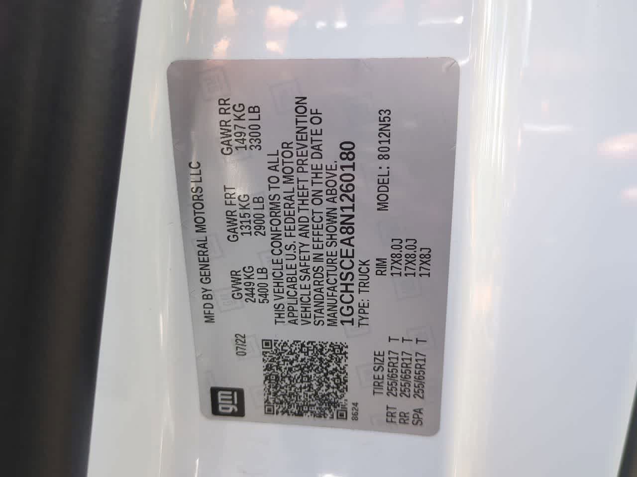 Chevrolet Colorado 2022, tracción 2WD, cabina extendida, caja larga, versión LT