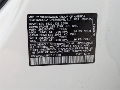 Volkswagen Atlas 2.0T SE con tecnología 2023