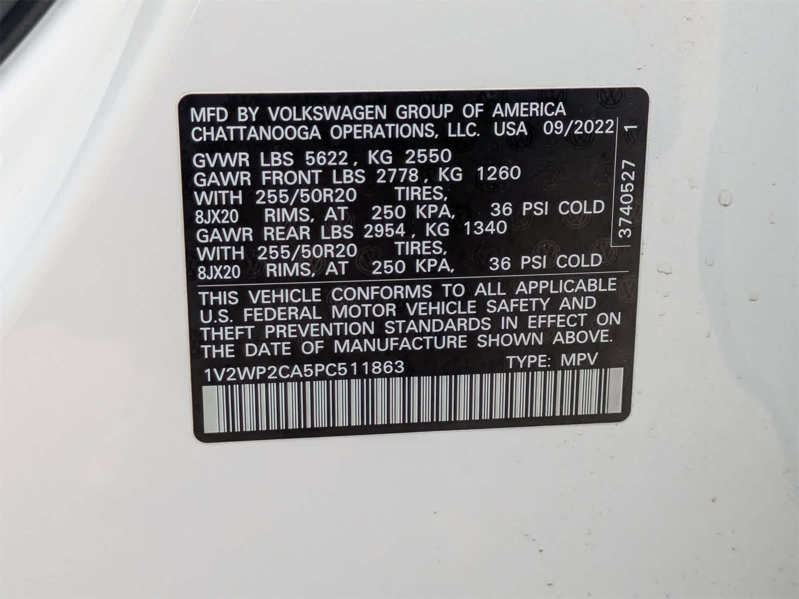 Volkswagen Atlas 2.0T SE con tecnología 2023