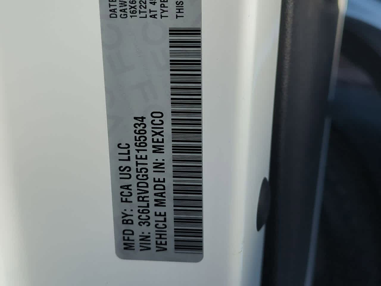 2026 RAM ProMaster RAM PROMASTER 2500 TRADESMAN CARGO VAN TECHO ALTO 159' WB