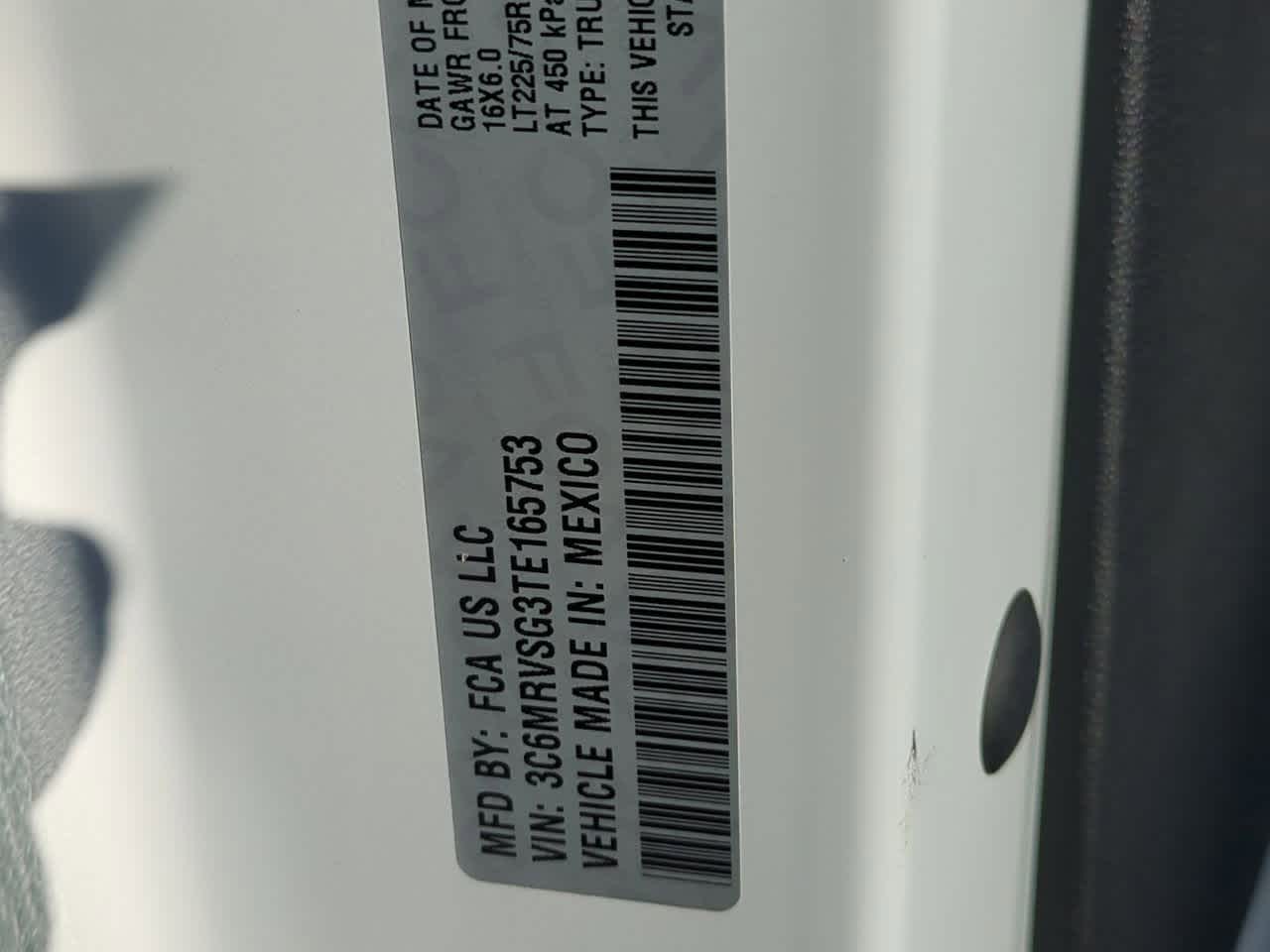 2026 RAM ProMaster RAM PROMASTER 3500 TRADESMAN CARGO VAN SUPER TECHO ALTO 159' WB EXT