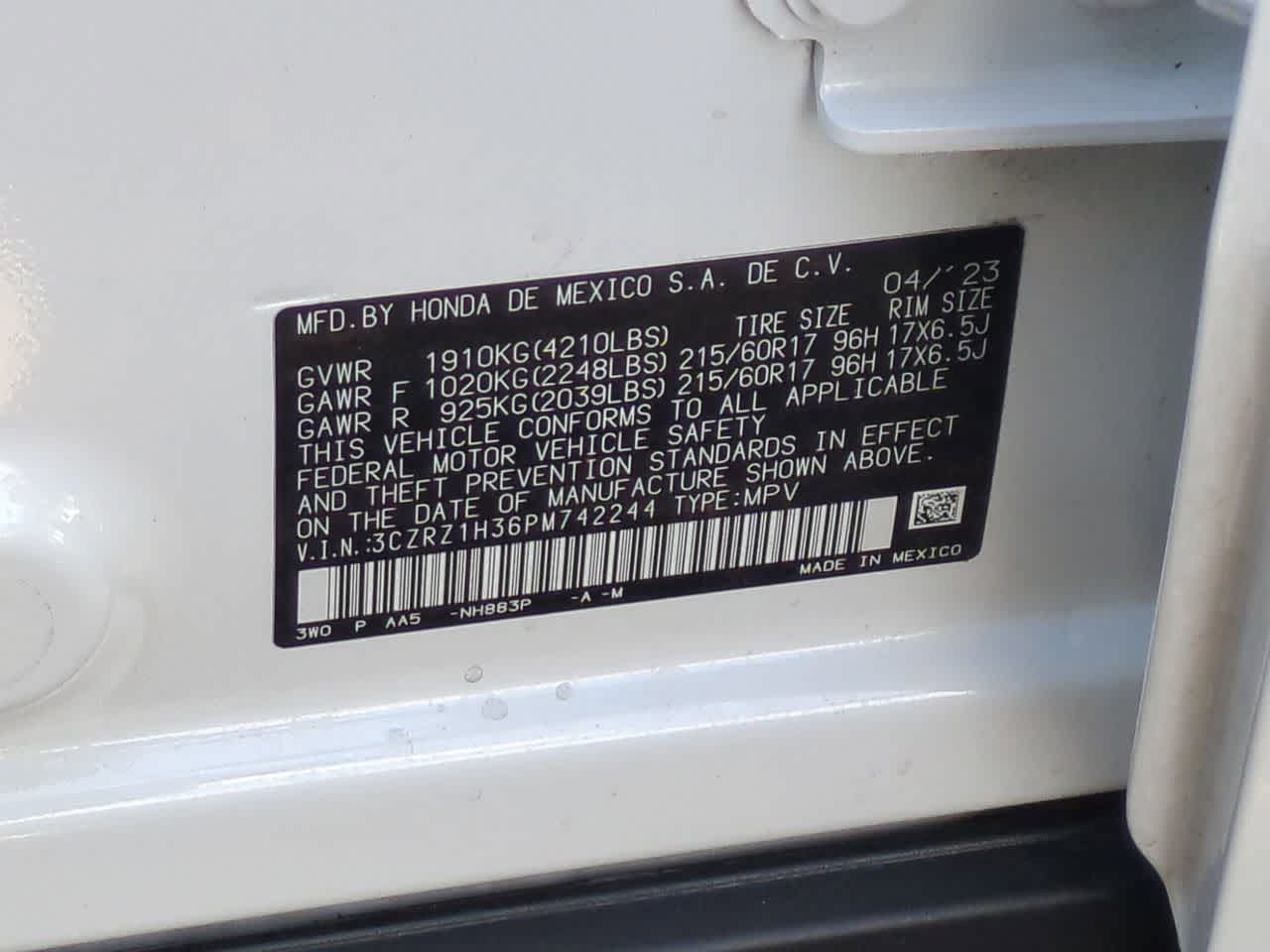 Honda HR-V 2WD LX 2023