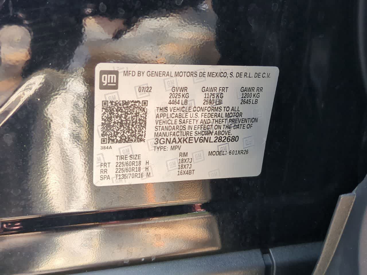 Chevrolet Equinox LT con tracción delantera (2022)