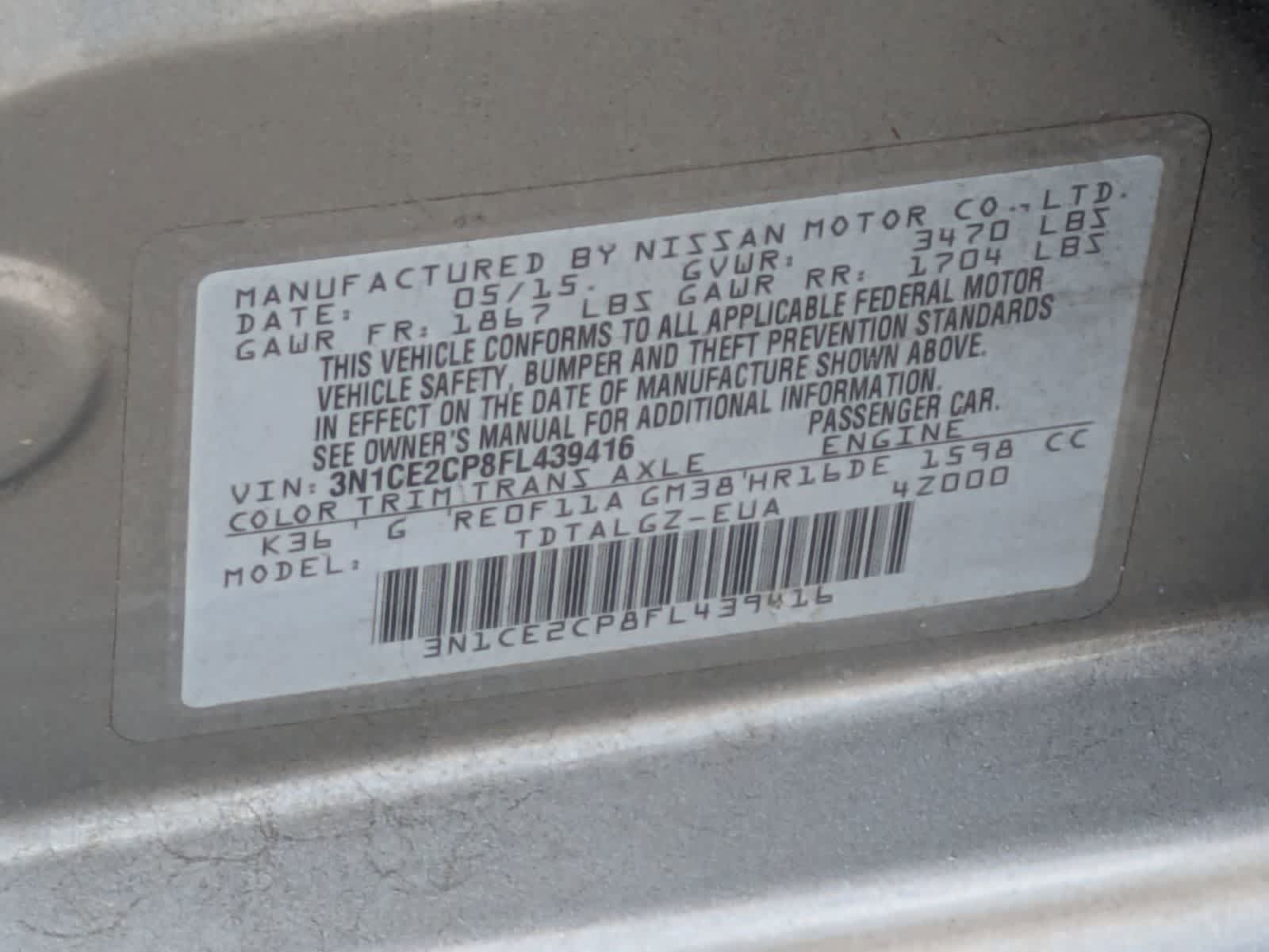 Nissan Versa Note SR 2015