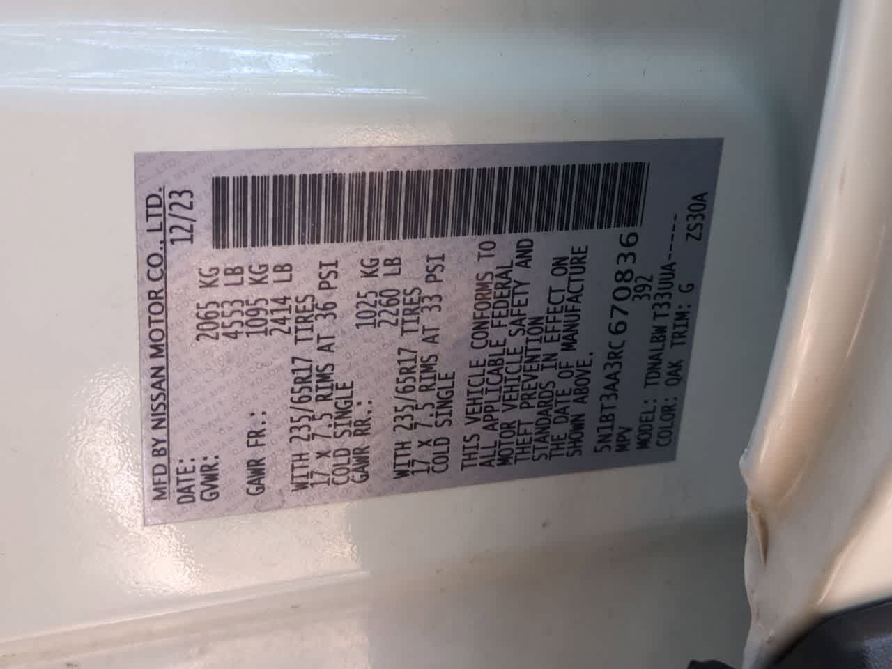 Nissan Rogue S FWD 2024