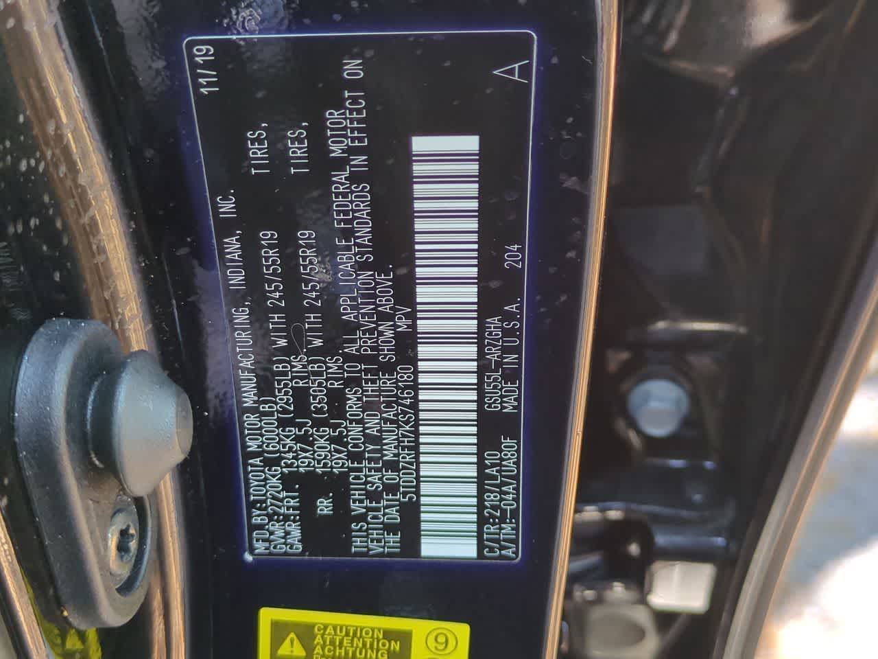 Toyota Highlander Limited 2019