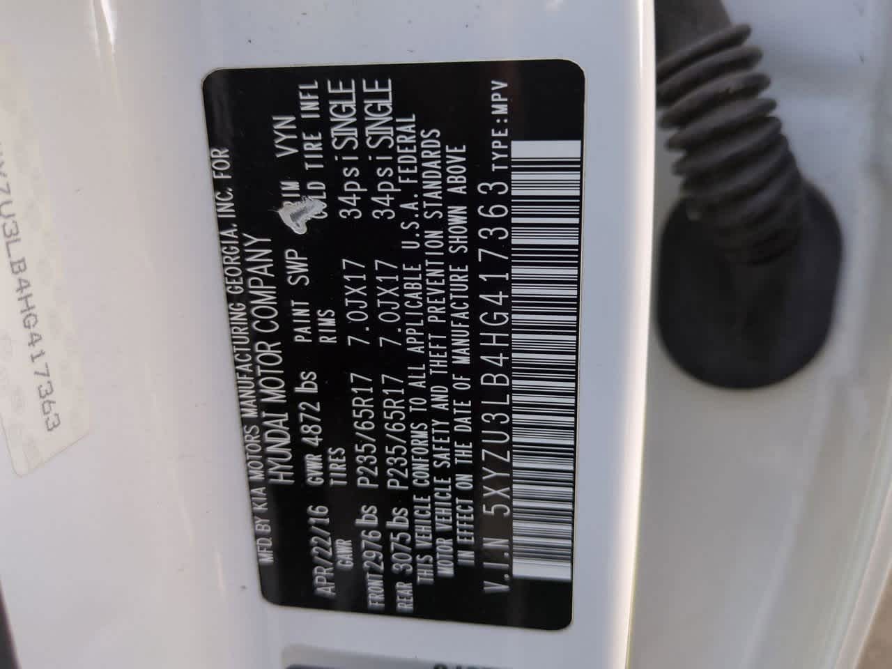 Hyundai Santa Fe Sport 2.4L 2017