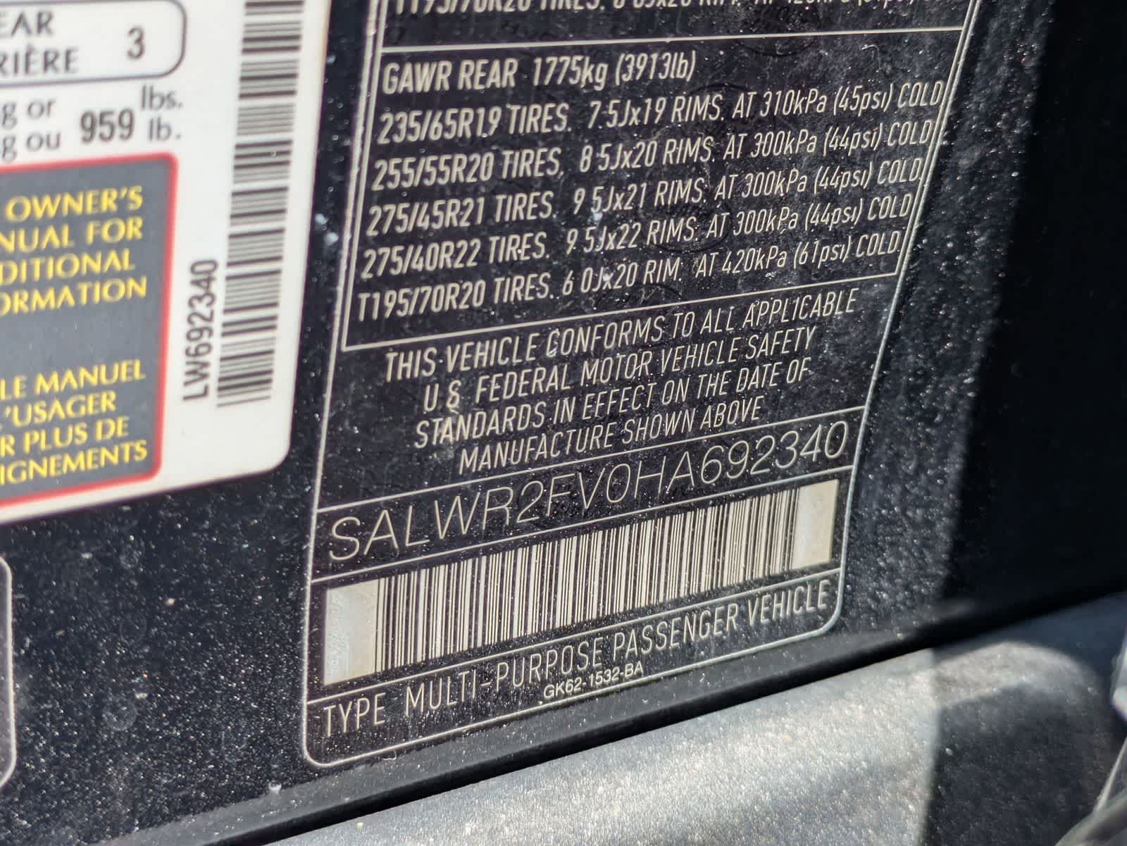 Land Rover Range Rover Sport 3.0 L V6 Supercharged HSE de 2017