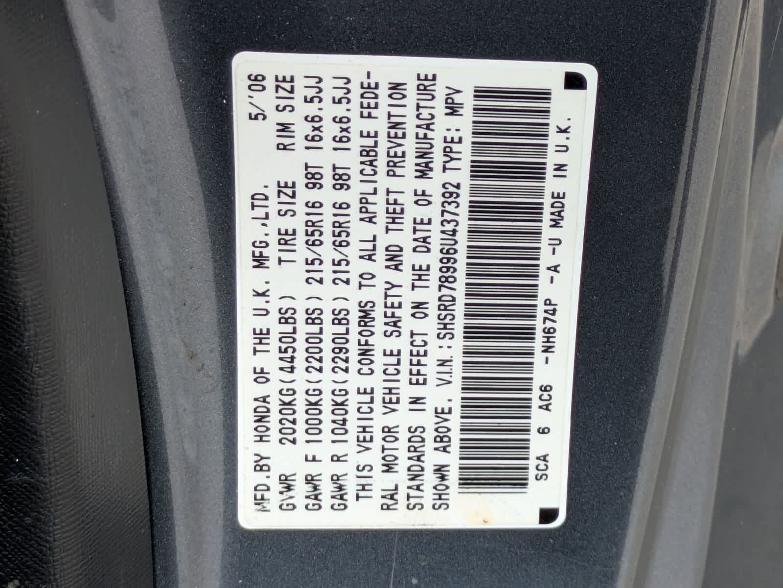 Honda CR-V SE de 2006