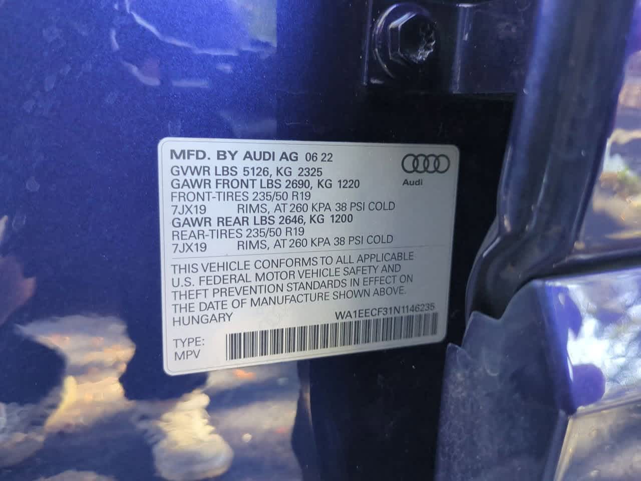 Audi Q3 Premium Plus 45 TFSI S line quattro Tiptronic 2022