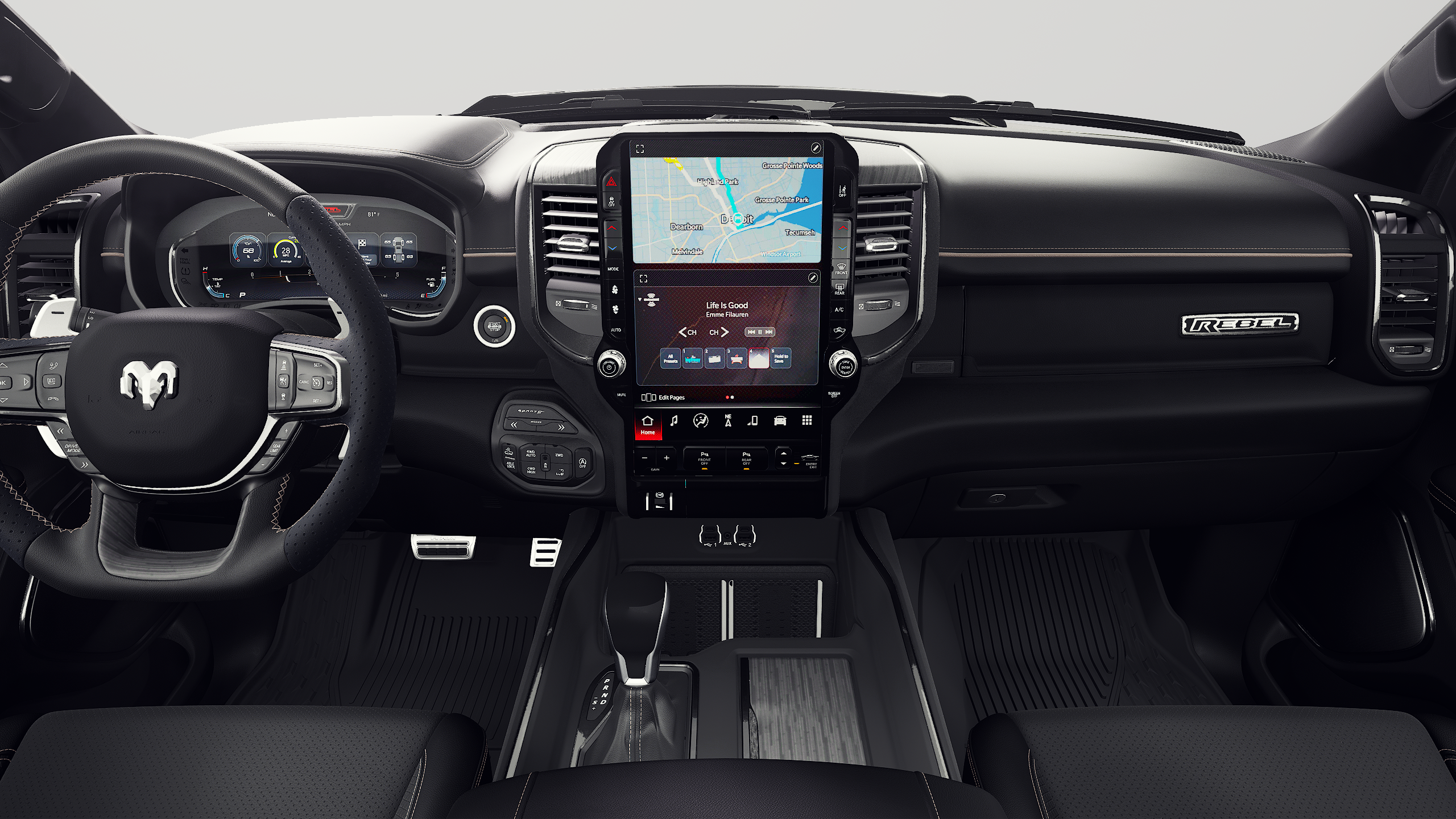 RAM 1500 de 2027, RAM 1500 REBEL, cabina doble, 4x4, caja de 5'7'