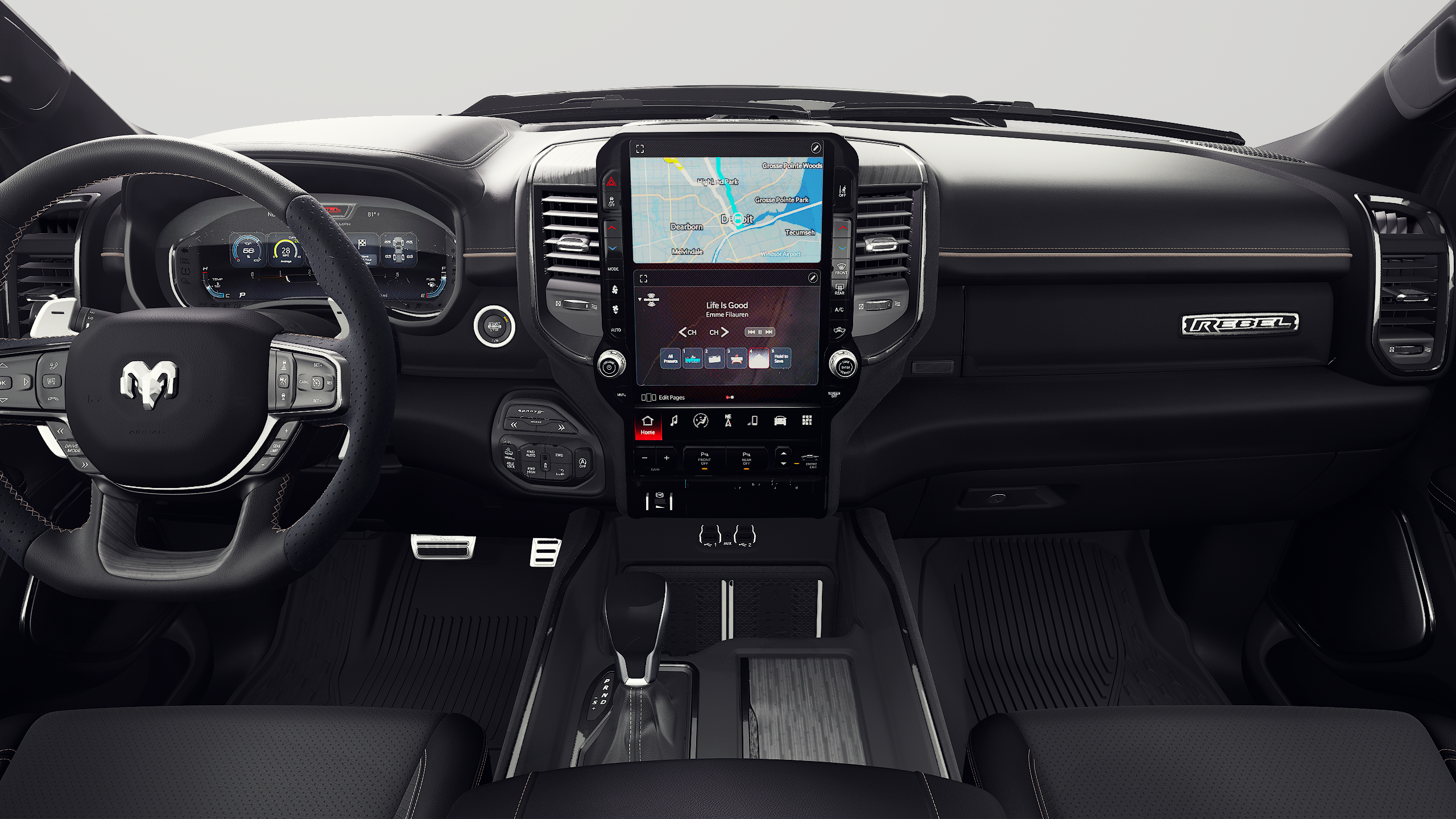 RAM 1500 de 2027, RAM 1500 REBEL, cabina doble, 4x4, caja de 5'7'