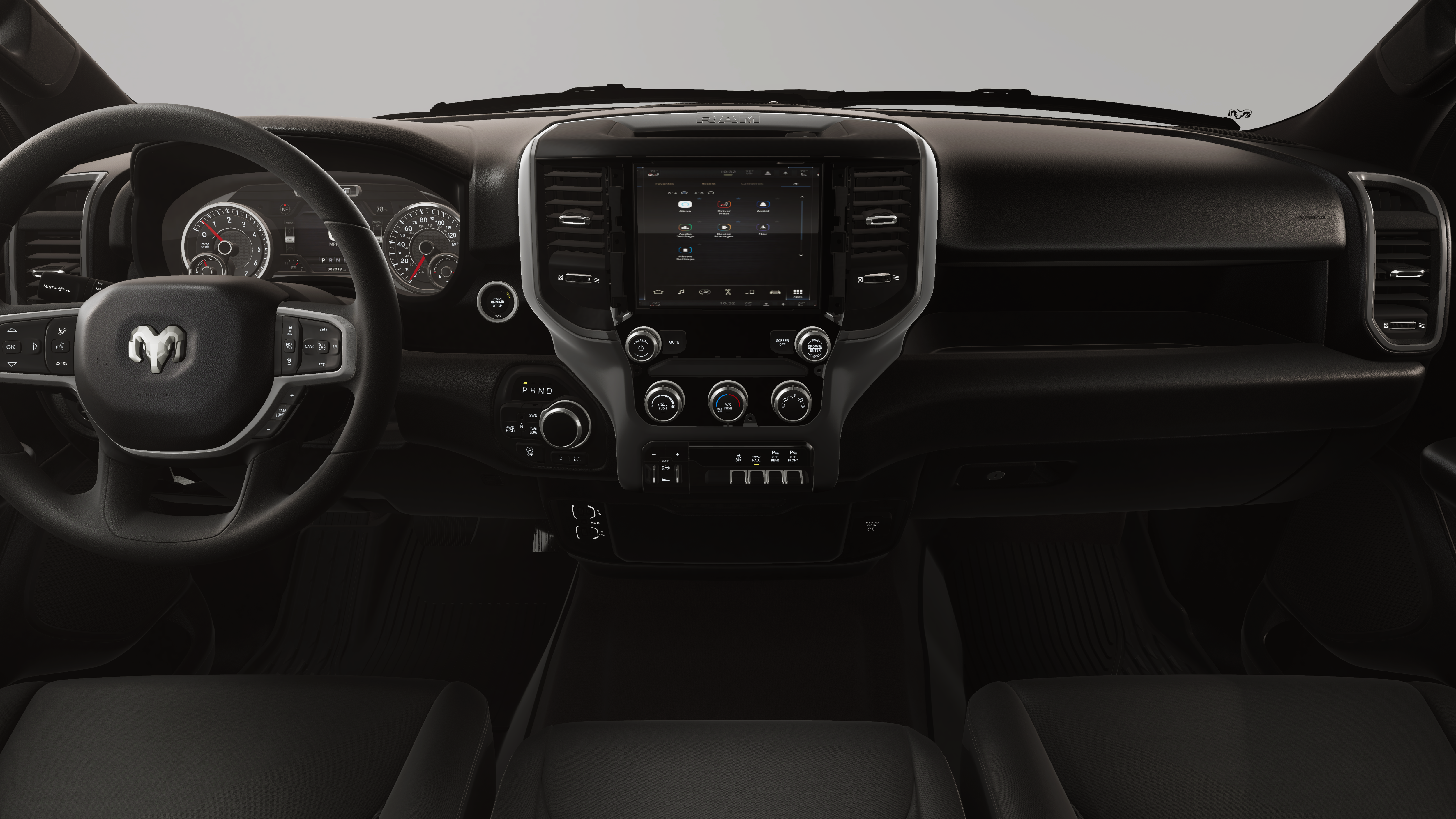 RAM 1500 WARLOCK de 2026, cabina doble, tracción 4x4 y caja de 1,70 m