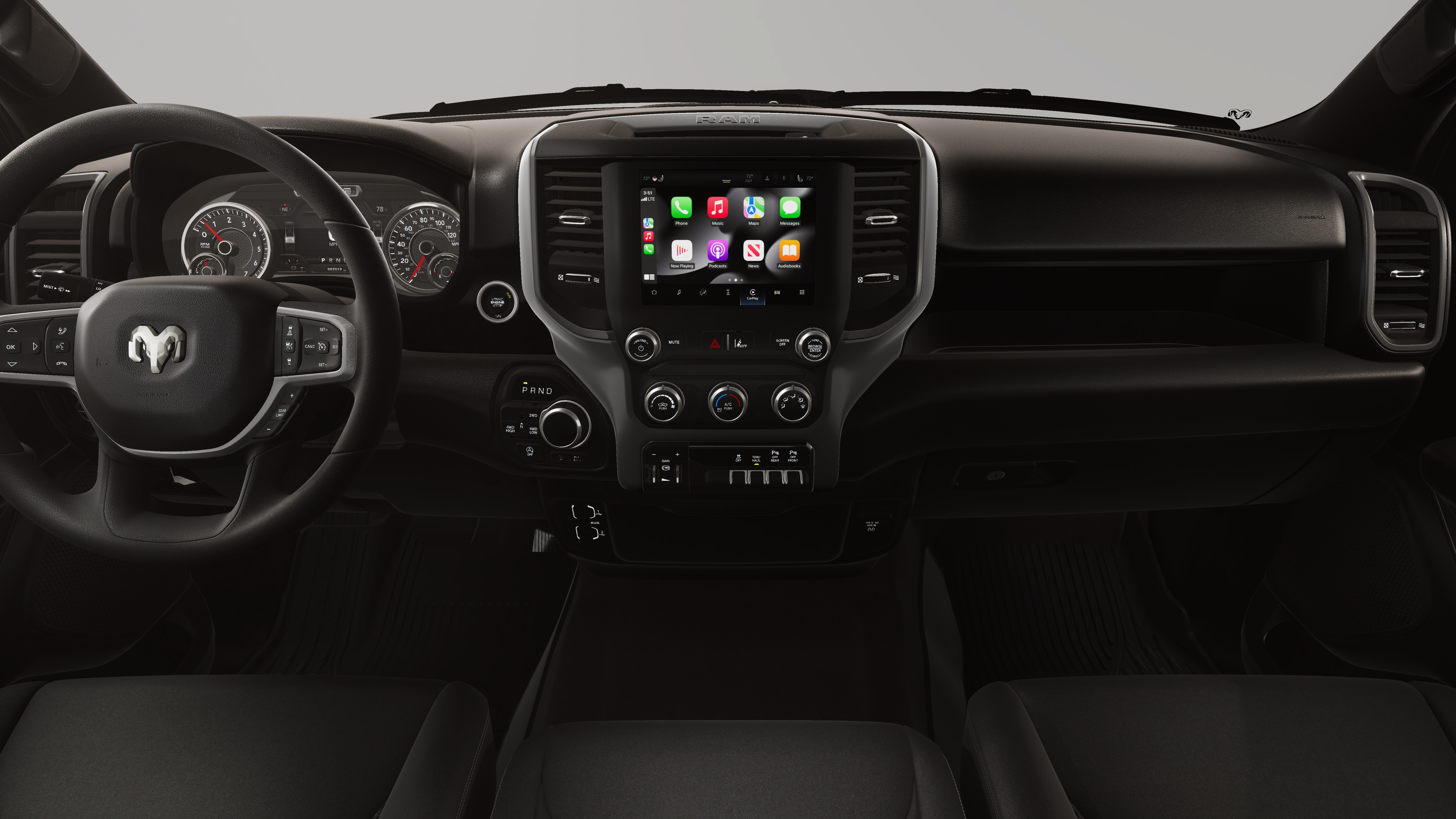 RAM 1500 WARLOCK de 2026, cabina doble, tracción 4x4 y caja de 1,70 m